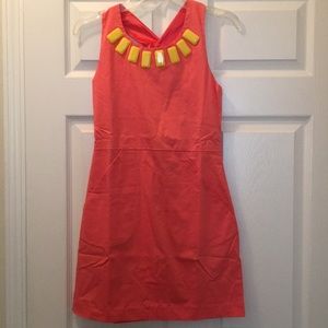 Peachy studded short dress with pockets